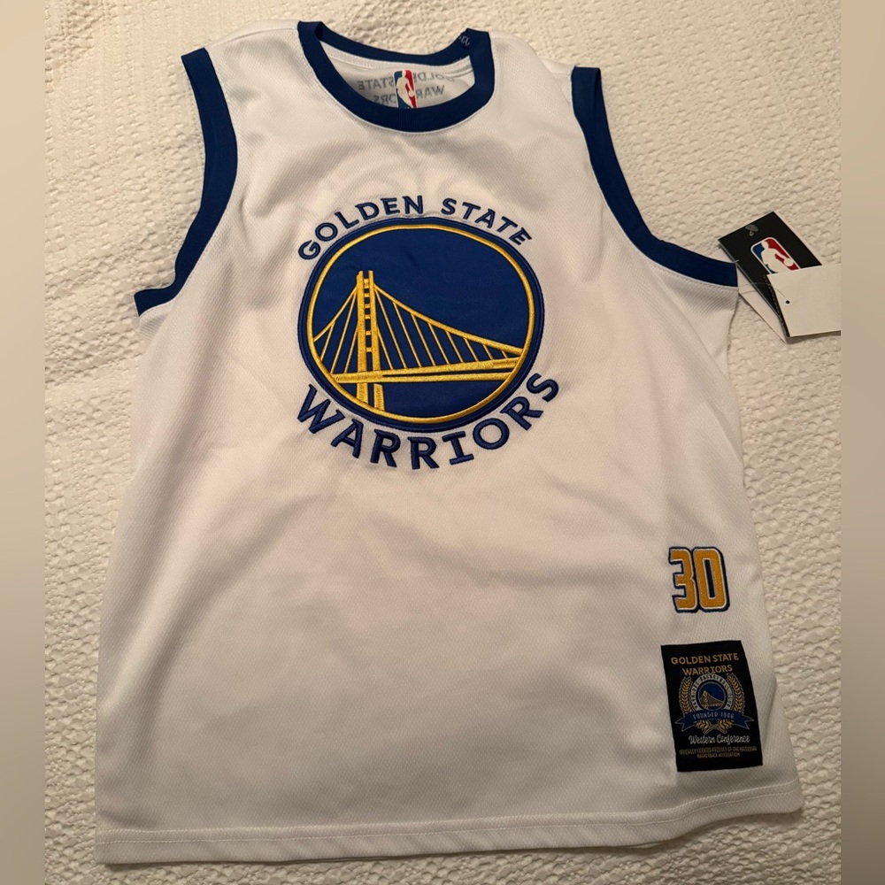 STATE Kids White and Blue Golden State Jersey